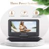 DBPOWER 11.5" Portable DVD Player; 5-Hour Built-in Rechargeable Battery; 9" Swivel Screen Region Free (Black)