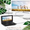 DBPOWER 11.5" Portable DVD Player; 5-Hour Built-in Rechargeable Battery; 9" Swivel Screen Region Free (Black)