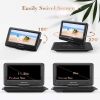 DBPOWER 11.5" Portable DVD Player; 5-Hour Built-in Rechargeable Battery; 9" Swivel Screen Region Free (Black)