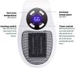 Programmable Space Heater; with Led Display Wall Outlet Electric Heater with Adjustable Thermostat and Timer for Home Office Indoor Use With Remote Co