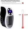 Programmable Space Heater; with Led Display Wall Outlet Electric Heater with Adjustable Thermostat and Timer for Home Office Indoor Use With Remote Co