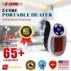 Programmable Space Heater; with Led Display Wall Outlet Electric Heater with Adjustable Thermostat and Timer for Home Office Indoor Use With Remote Co